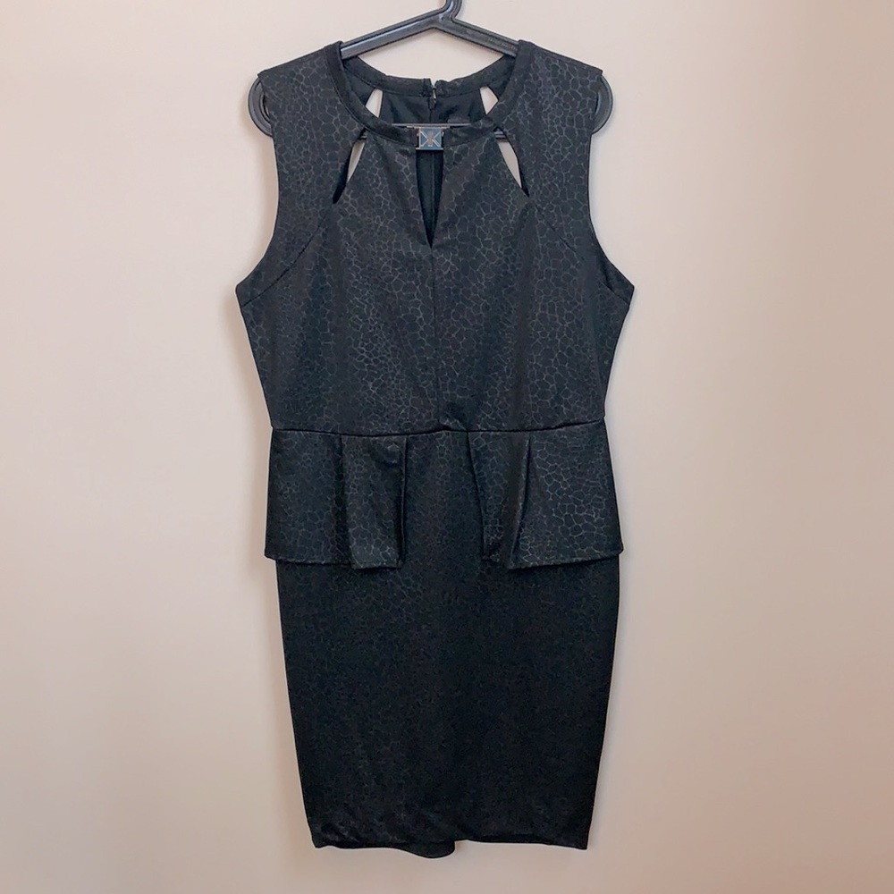 Kardashian Kollection Black Animal Print Dress Size L
